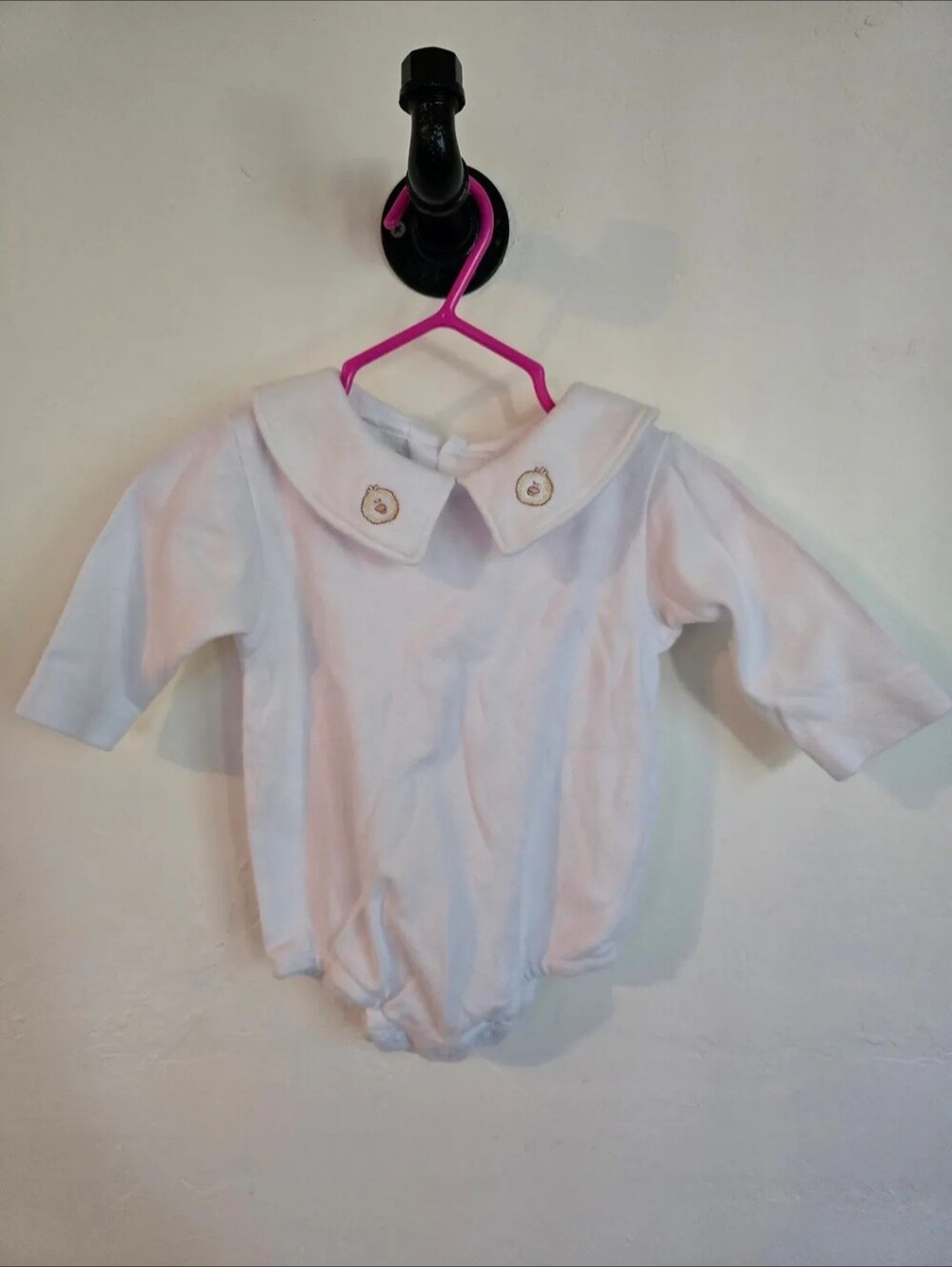 0-3M Vintage McBaby White Bodysuit & Waffle-Knit Footed Pants Set